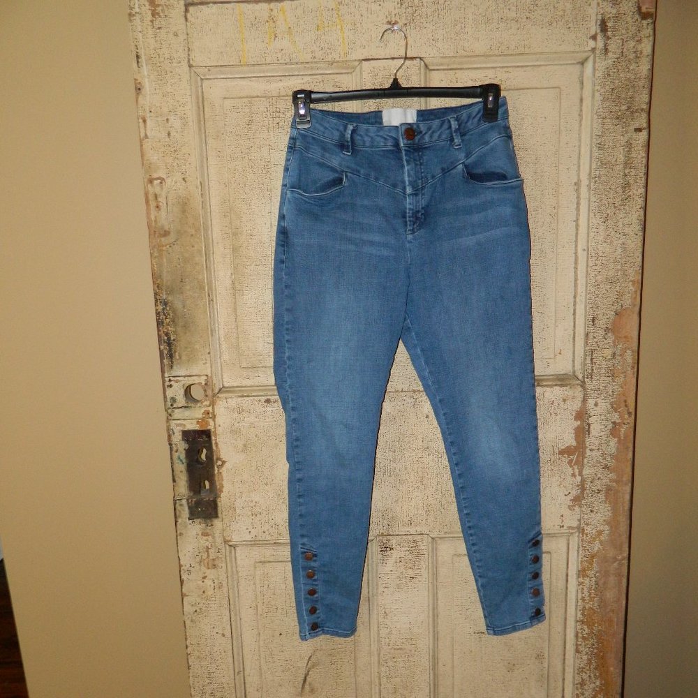 One Teaspoon Preachers High Waist Jeans Womens Swan Skinny Size 30  (S-7)